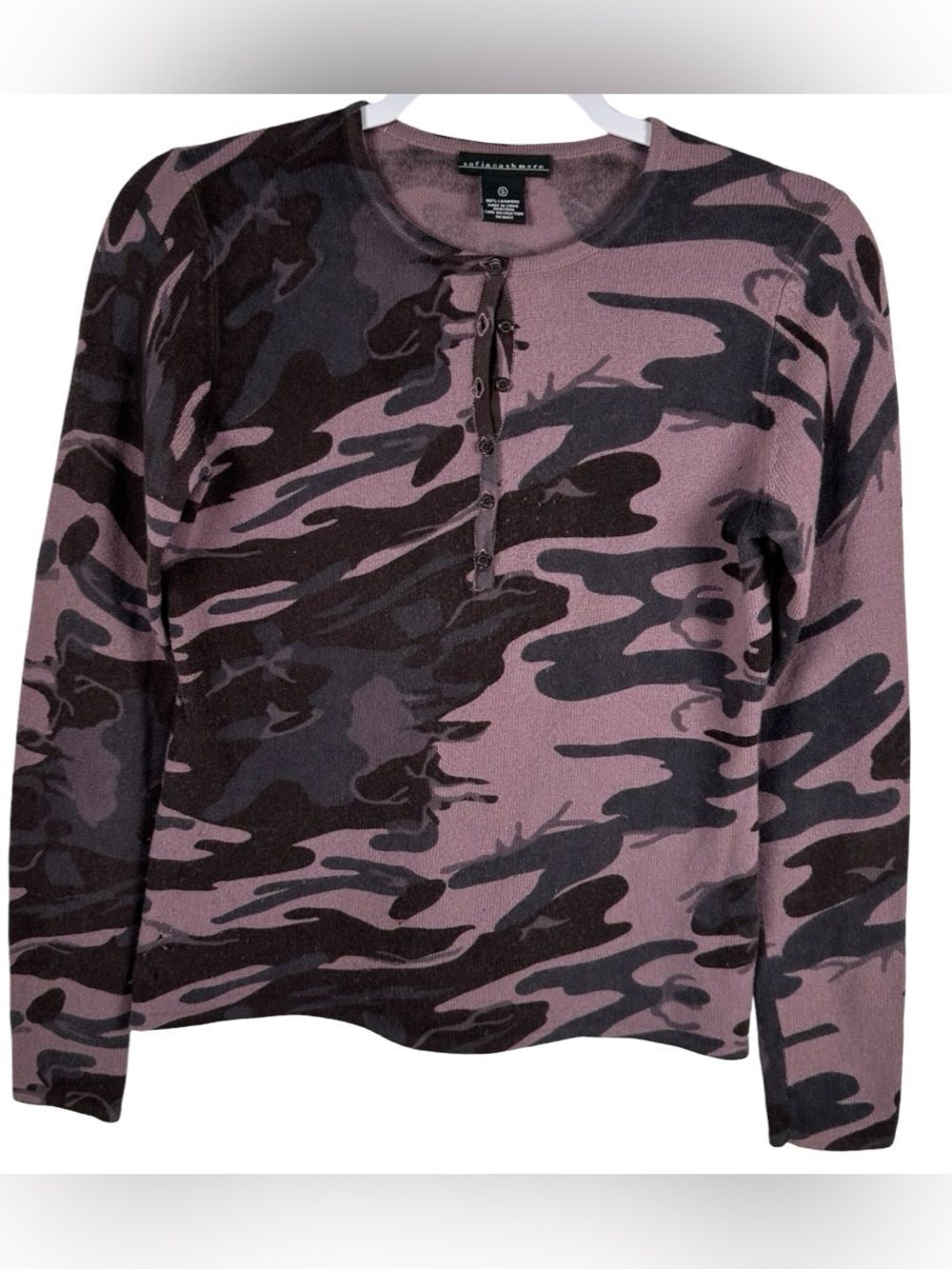 Sofia cashmere 100% Cashmere Long Sleeve Crewneck Knit Sweater small